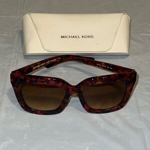 Michael Kors Sunglasses- Amber Base with Red, Brown and Blue Specks